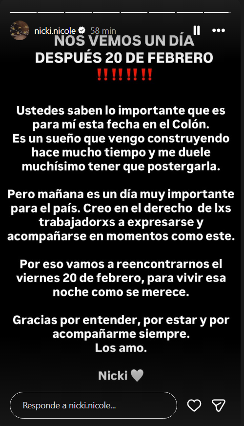 Nicki Nicole reprogramó su show sinfónico en apoyo al paro general de la CGT 1 Captura%20de%20pantalla%202026 02 18%20184342.png 699632bc27772