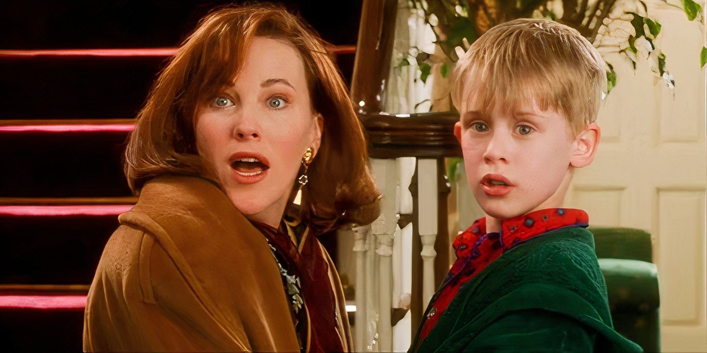 Catherine O'Hara y Macaulay Culkin en "Mi pobre angelito"