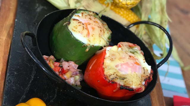 Morrón relleno a la parrilla | Recetas