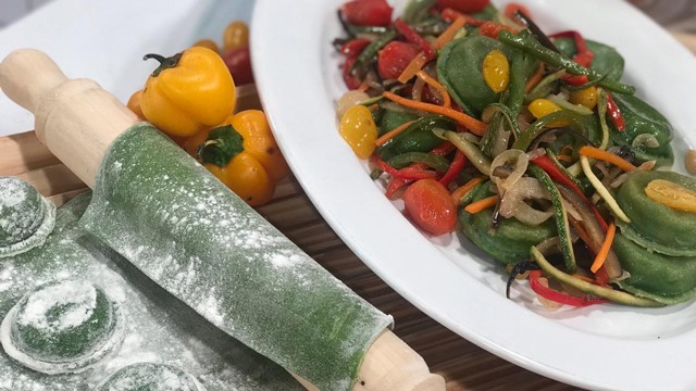 Sorrentinos de calabaza con masa de espinaca | Recetas