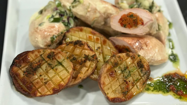 Supremas rellenas al verdeo | Recetas