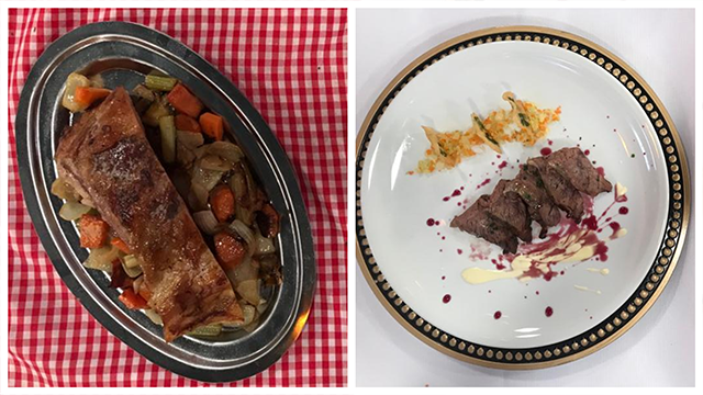 Vacío al horno con milhojas de papa | Sobremesa