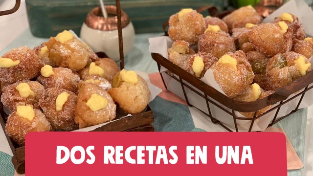 Buñuelos de manzana con crema pastelera | Recetas