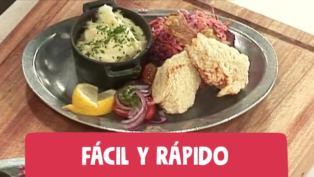 Patitas de pollo frito con puré en 10 mintuos | Recetas