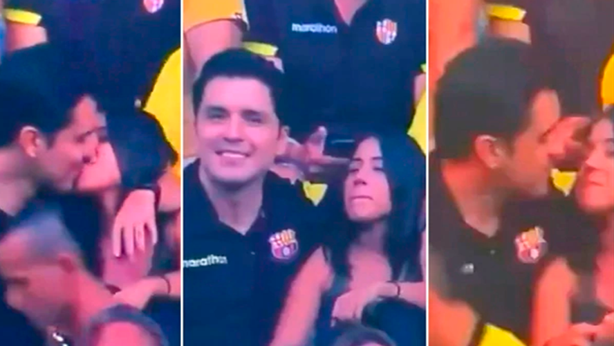 La "kiss cam" lo mostró besando a su amante | Virales