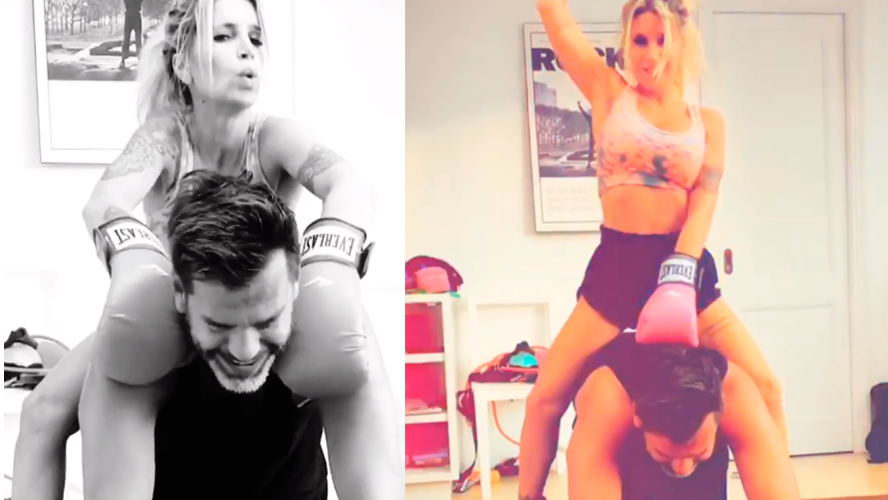El entrenamiento de Flor Peña y su pareja en cuarentena | Espectáculos
