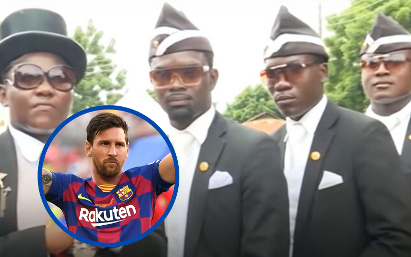 Uno de los ghaneses del meme con el ataúd es fan de Messi | Virales