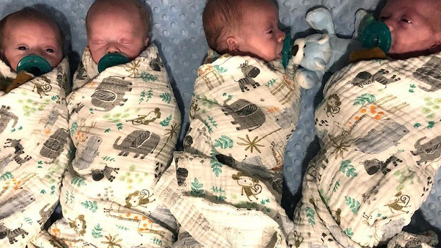 Cuatrillizos nacieron con menos de un kilo en plena pandemia del COVID-19 | En el mundo