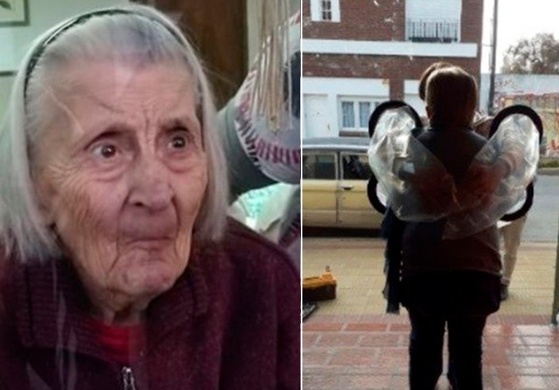 ¡De terror! Delincuentes destrozan panel del geriátrico que usaban los adultos mayores para abrazar a su familia | Sociedad