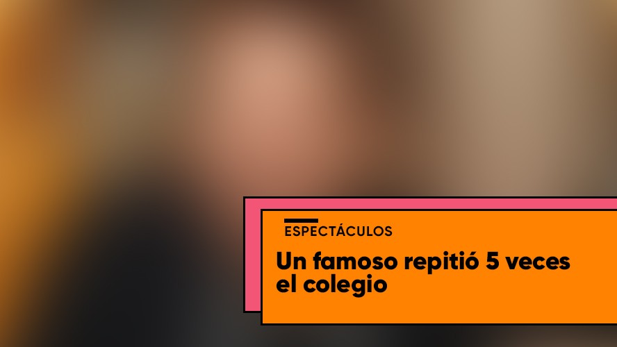 El famoso que reveló haber repetido 5 veces la secundaria | Espectáculos