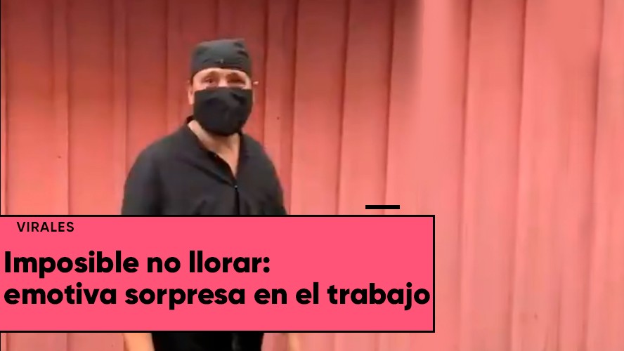 Imposible no llorar: sus compañeros de trabajo lo dejaron boquiabierto con un regalo muy especial | Virales
