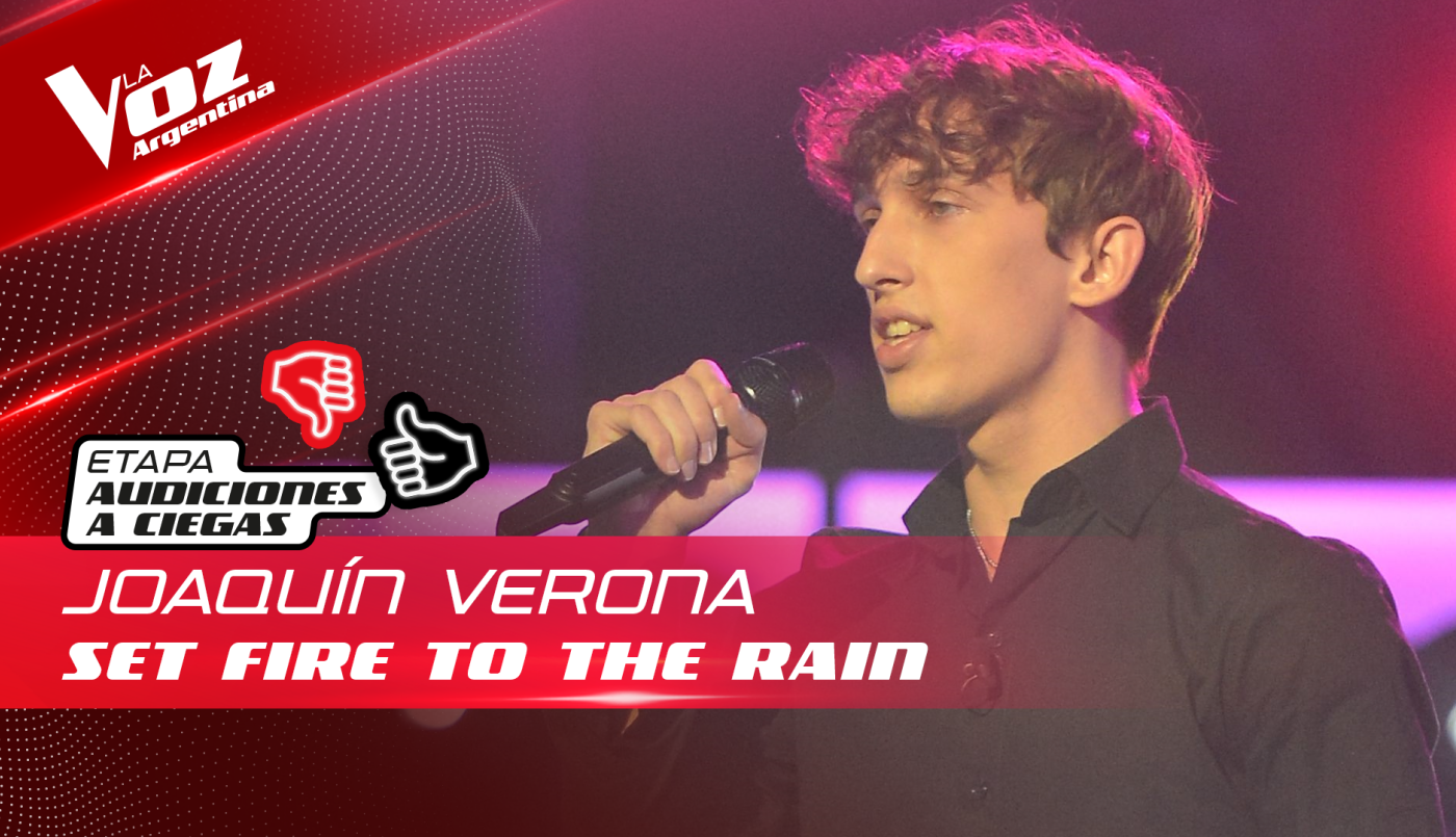 Joaquín Pérez Verona - "Set Fire To The Rain" - Audiciones a Ciegas - La Voz Argentina 2022 | Audiciones a ciegas