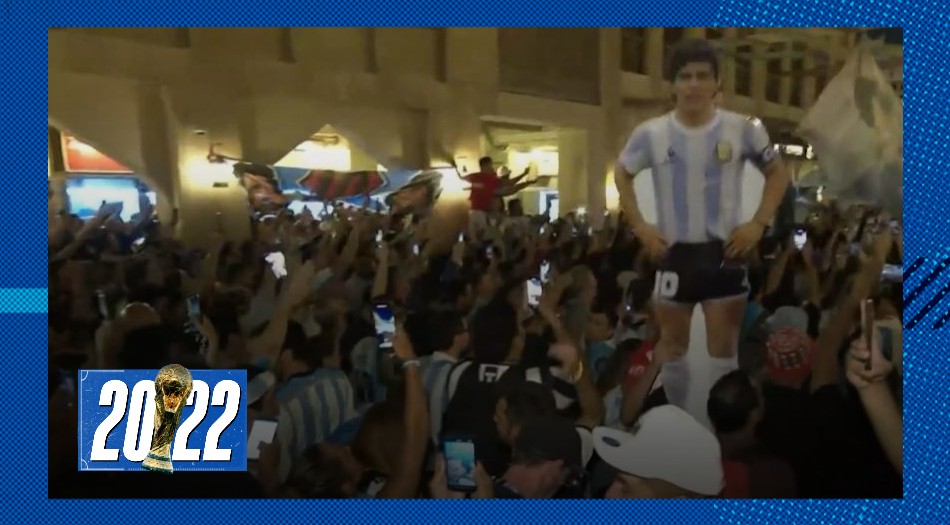 Multitudinario banderazo argentino en Qatar antes de la final con México | Novedades