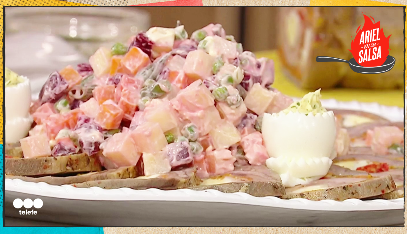 Receta de matambre arrollado frío con ensalada rusa | Recetas