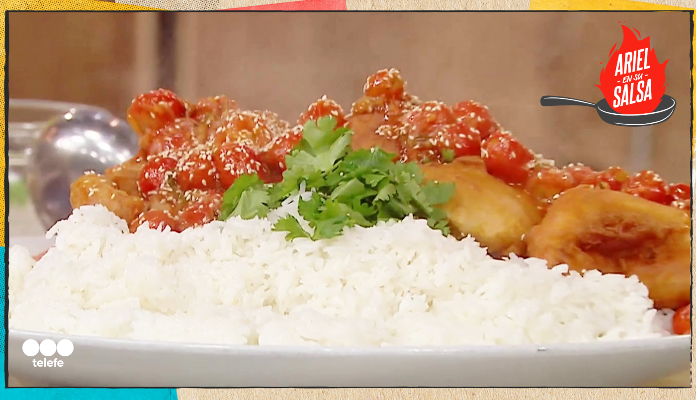 Receta Filet de pescado frito con papas fritas y salsa de tomate agridulce | Recetas