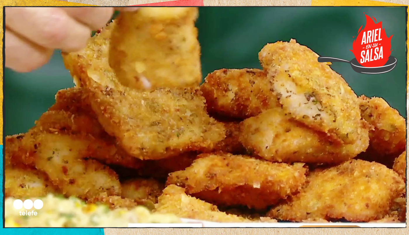 Receta de pescado frito con macarrones de humita gratinados | Recetas