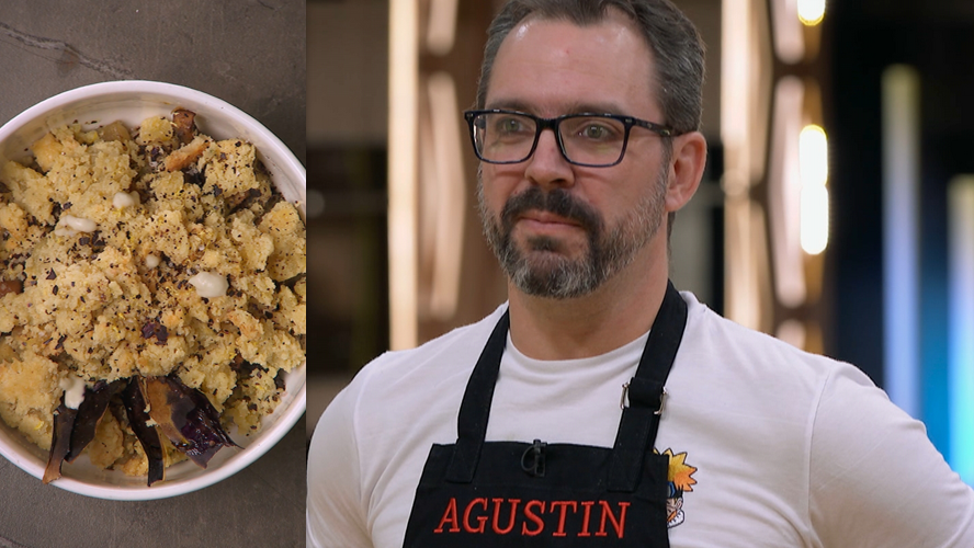 Agustín el "Dr. Sabor" innovó con un crumble de berenjenas | Momentos Imperdibles