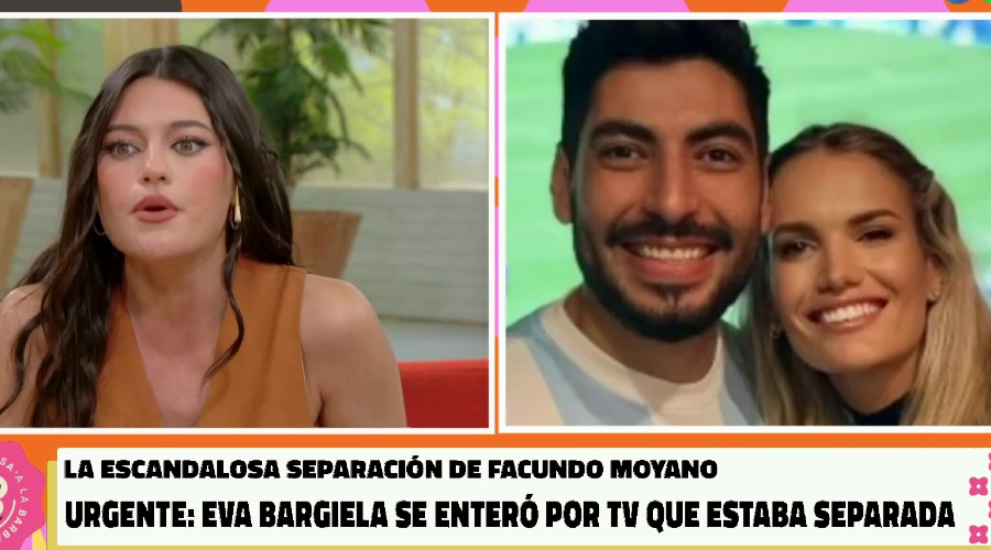 Insólito: Eva Bargiela se enteró por tele que está separada de Facundo Moyano | Mejores Momentos