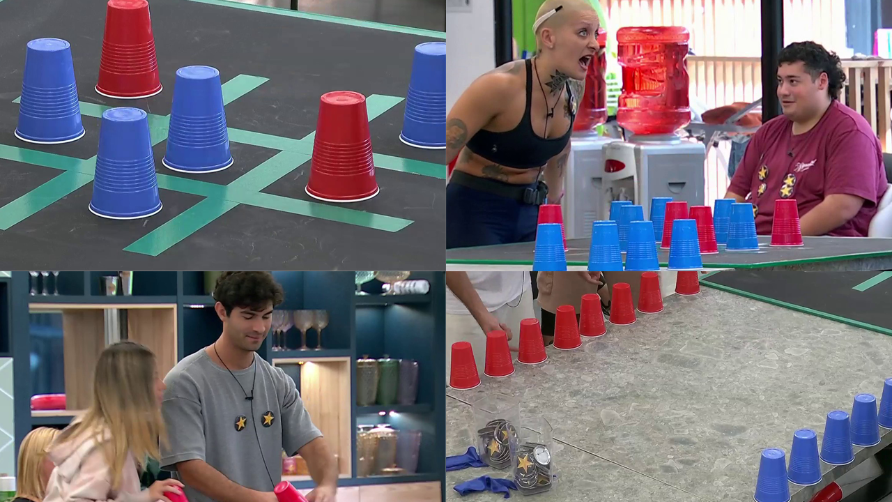 Un tatetí con vasos desembocó en risas, acusaciones de trampa y diversión | Mejores momentos