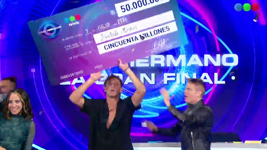 Bautista levantó su flamante premio de 50 millones de pesos en el estudio de Gran Hermano | Mejores momentos