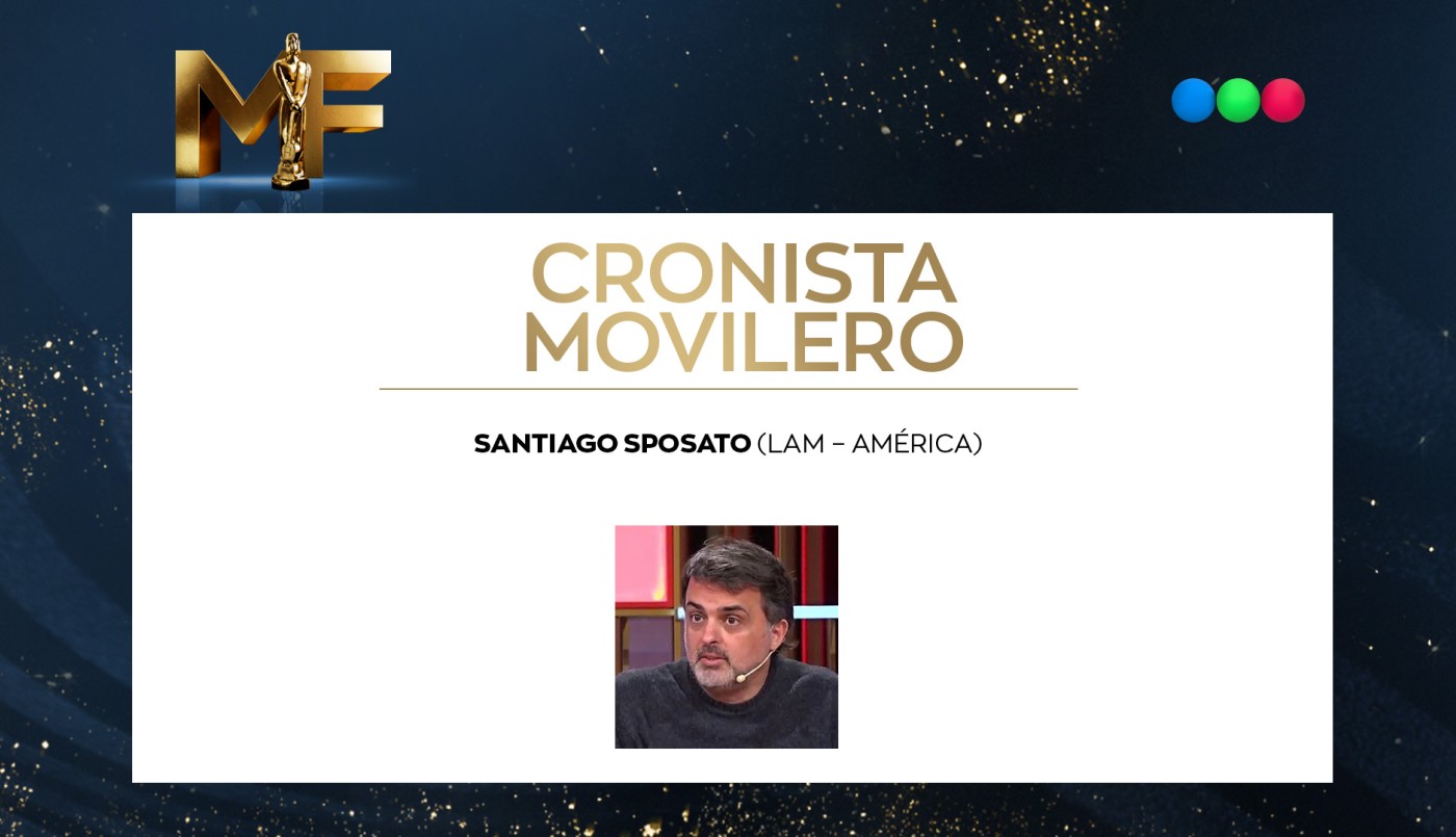 Santiago Sposato, mejor cronista/movilero | Ganadores