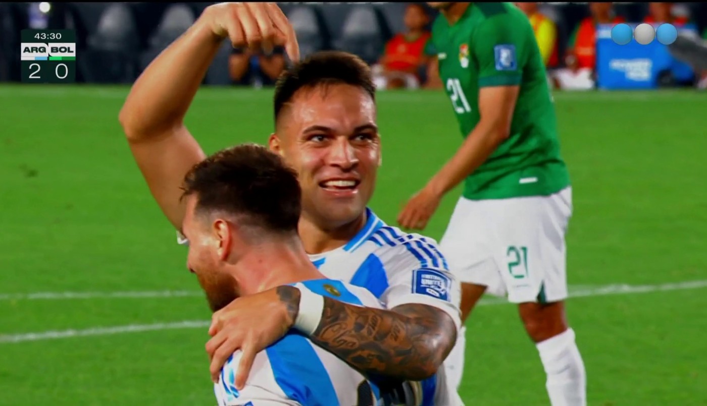 ¡Gol de Lautaro! El Toro definió con el arco vacío tras un gran pase de Messi - Argentina vs. Bolivia | Mejores momentos