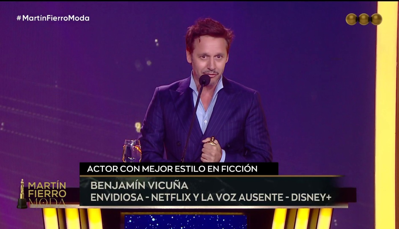 Benjamín Vicuña no pifió en su discurso y le dedicó el premio a Anita, su novia | Mejores Momentos
