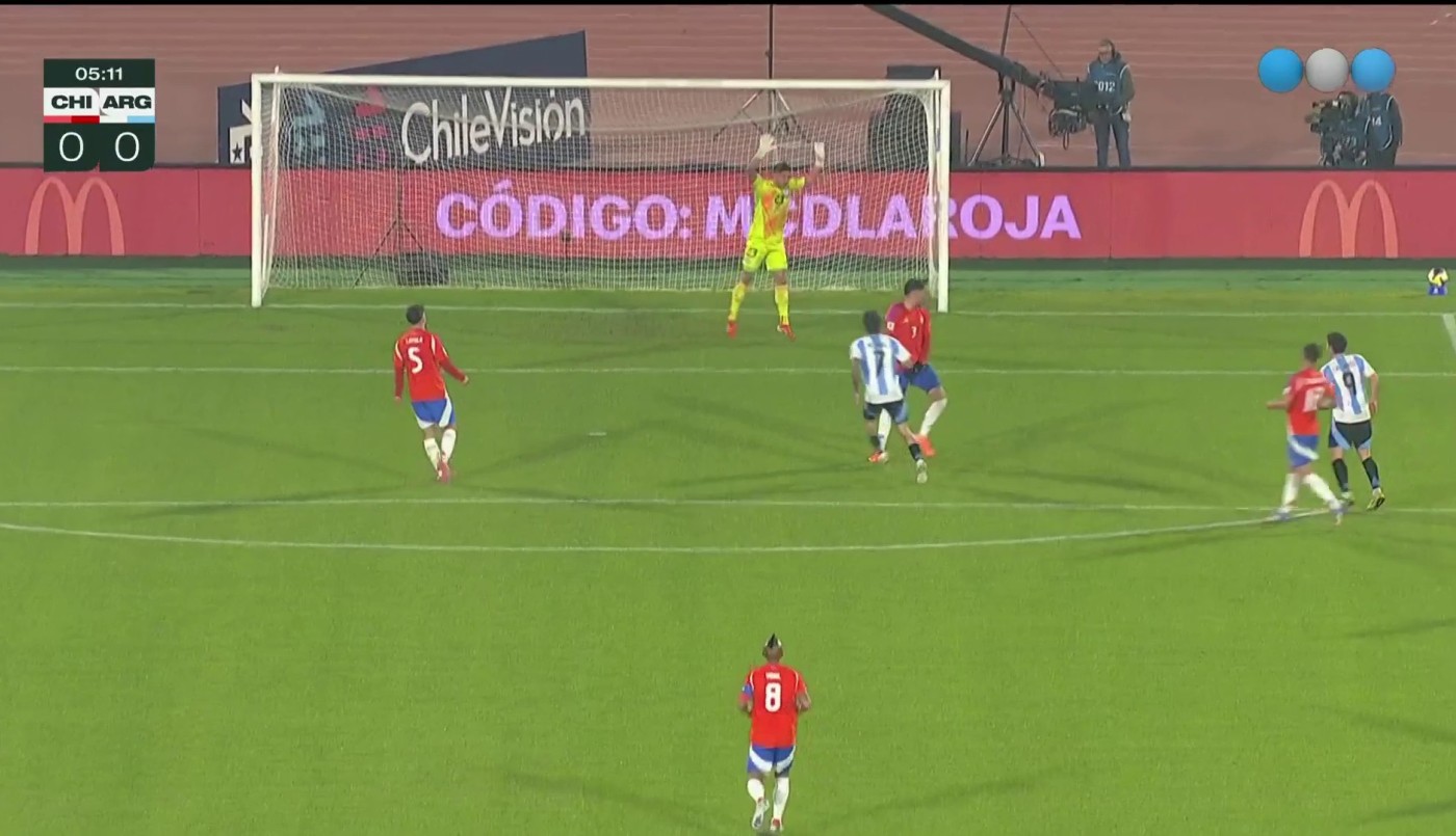 Remate desviado de Rodrigo De Paul - Chile vs. Argentina - Eliminatorias 2026 | Mejores momentos