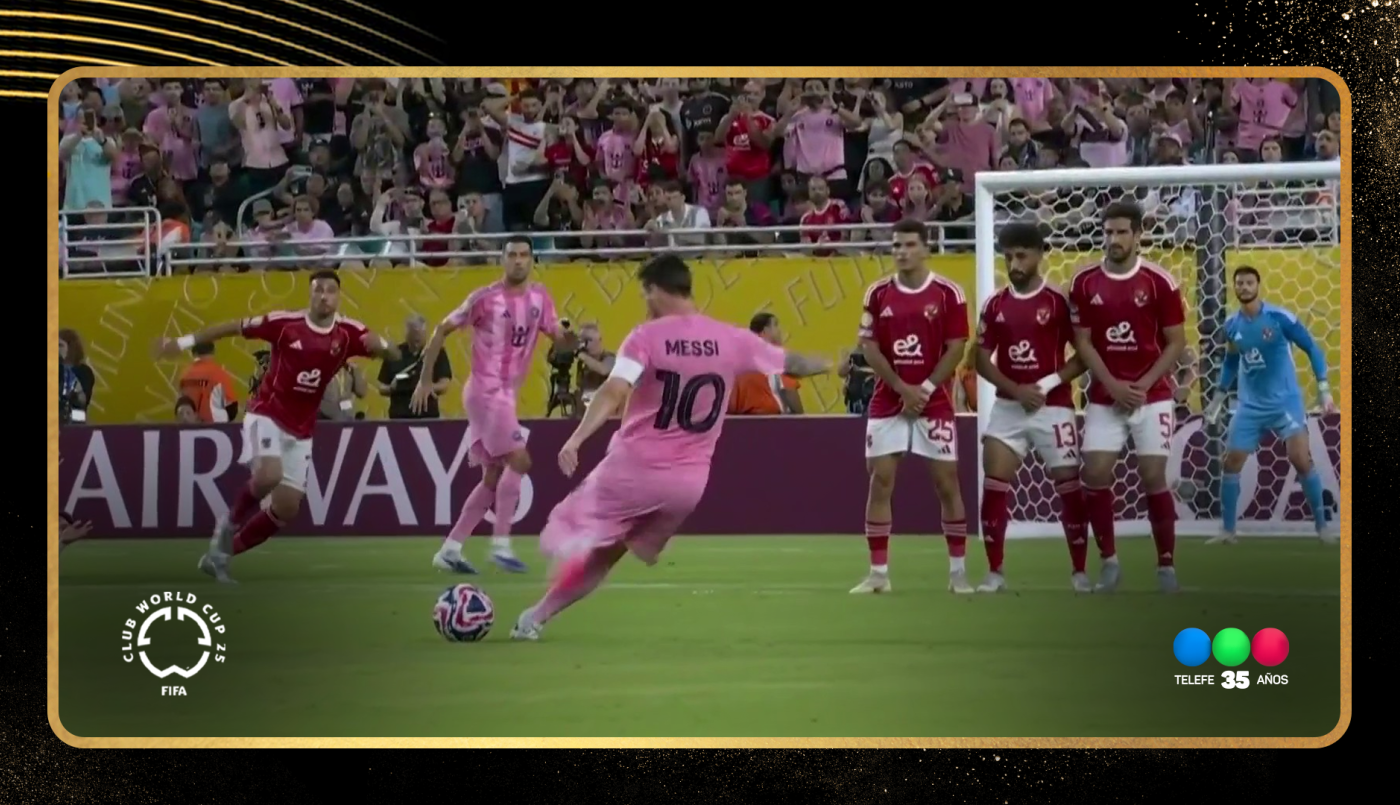 De tiro libre: Messi casi hace el primer gol del Mundial de Clubes | Mejores momentos