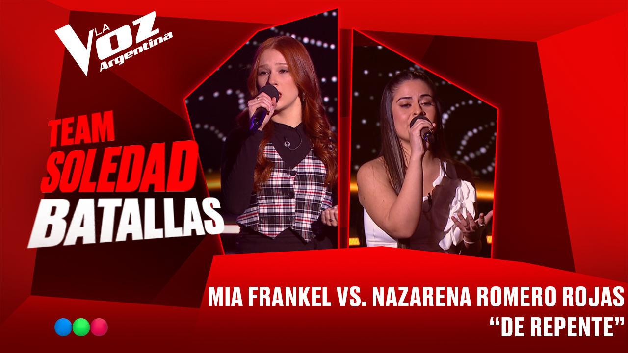 Mia Frankel vs. Nazarena Romero Rojas - "De repente" - Batallas - La Voz Argentina 2025 | Batallas 2025