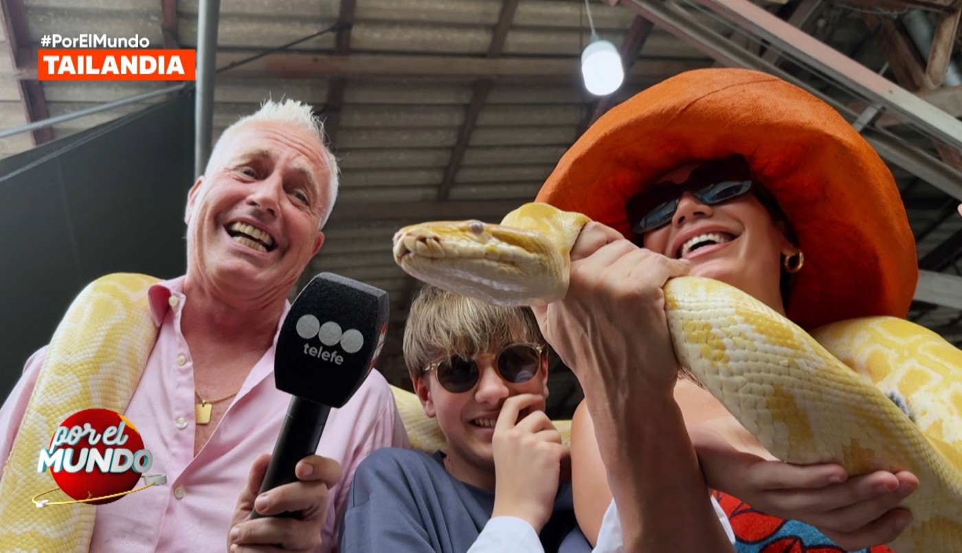 La pitón albina se sumó al paseo de Marley y Flor de la V en Tailandia | Mejores Momentos