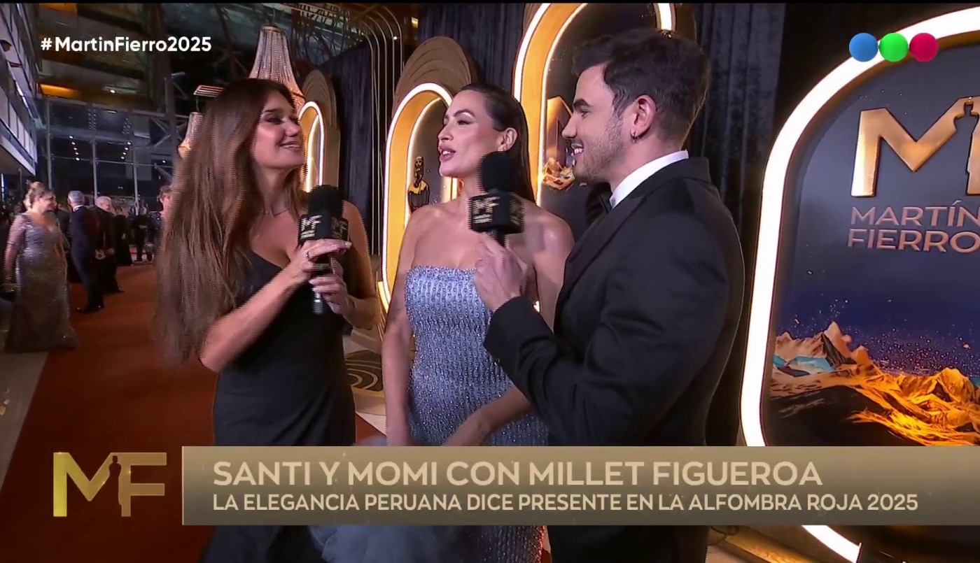 El encuentro de Momi Giardina y Milett Figueroa en la alfombra roja de los Martín Fierro 2025 | Mejores Momentos