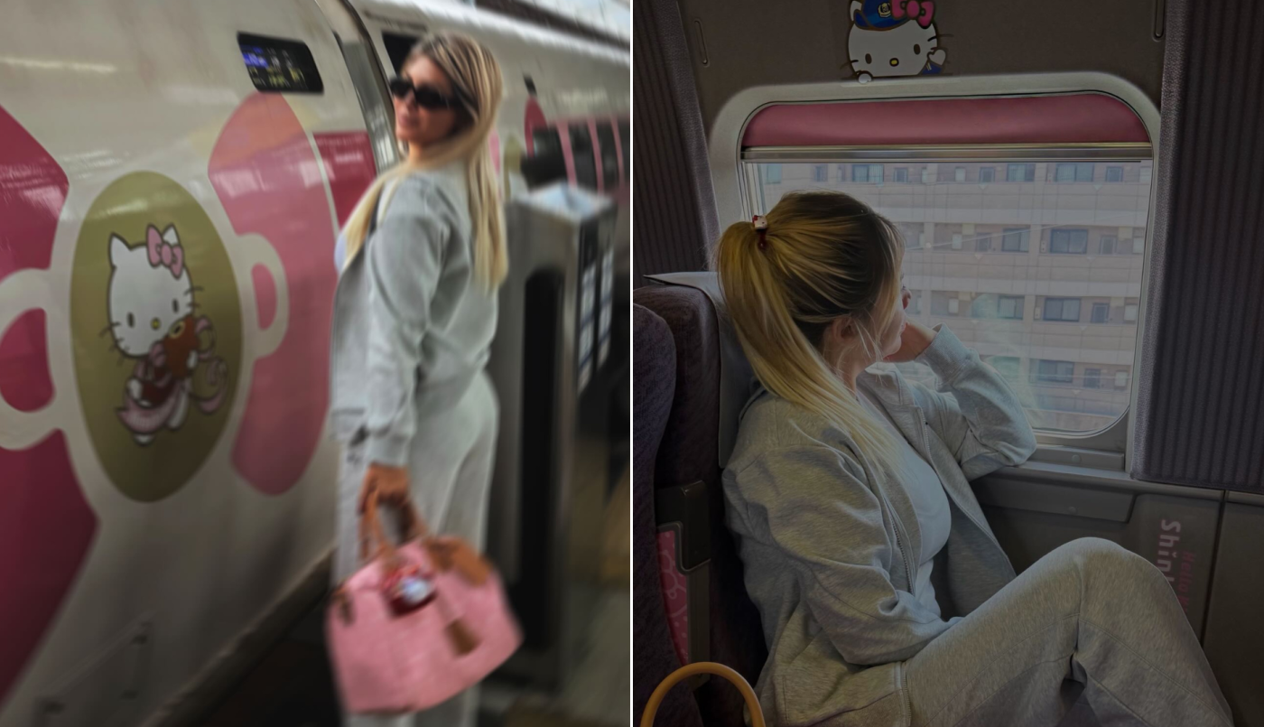 Wanda Nara cumplió su sueño en Japón: viajó en el exclusivo tren bala de Hello Kitty | Espectáculos