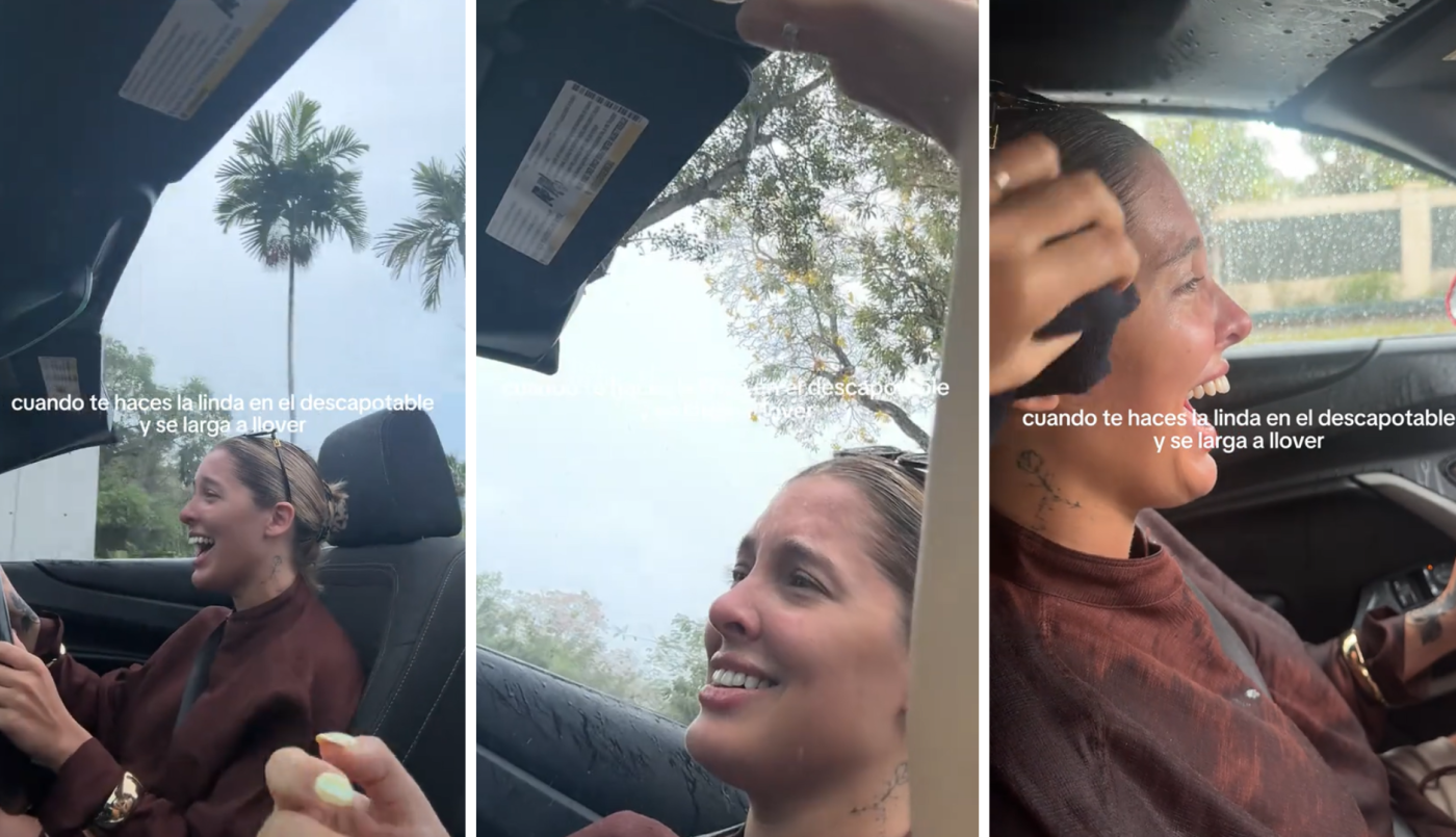 El accidentado paseo de Sofía Gonet en Miami: alquiló un descapotable y terminó empapada | Espectáculos