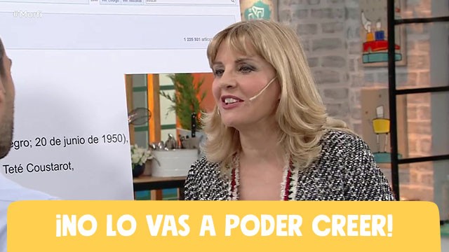 El increíble origen del apodo de "Teté" Coustarot | Sobremesa