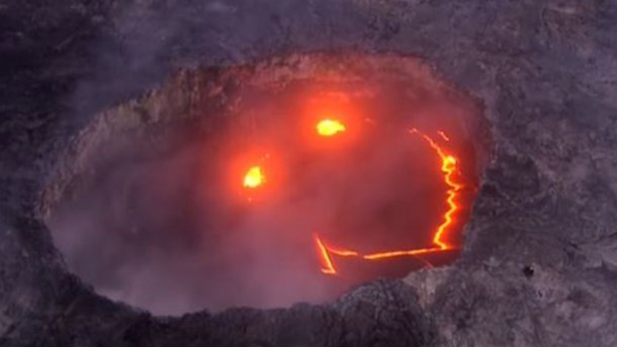 Video viral: ¡Conocé al extraño volcán que sonríe cuando está activo! | Virales