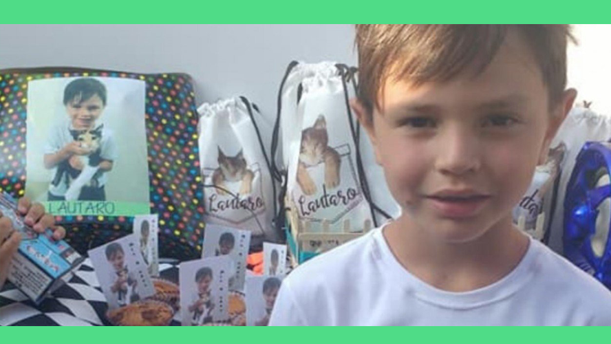 Un niño eligió a su gata como temática de cumpleaños ¡Conocé su emocionante historia! | Virales