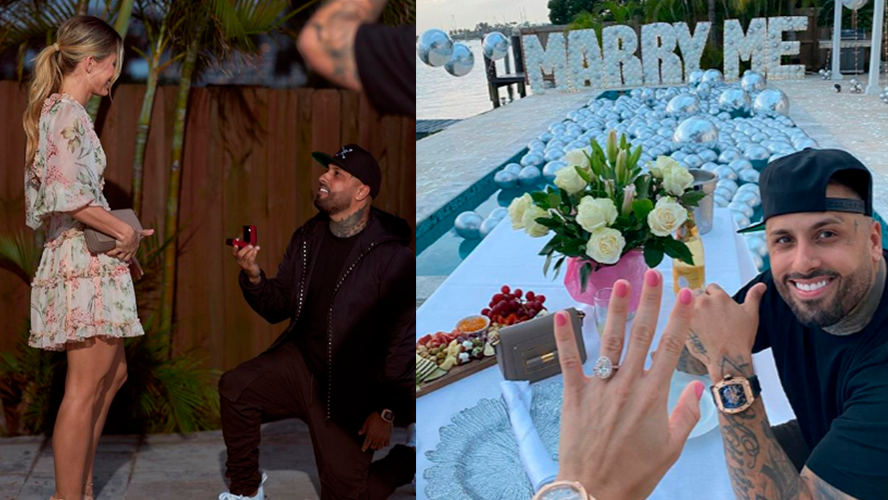La romántica propuesta de matrimonio de Nicky Jam | Virales
