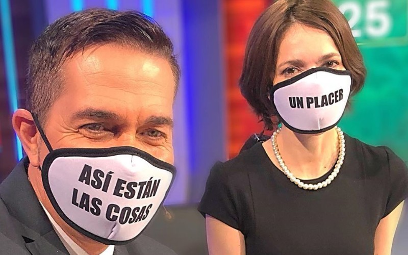 Los barbijos personalizados de Rodolfo y Cristina | Espectáculos