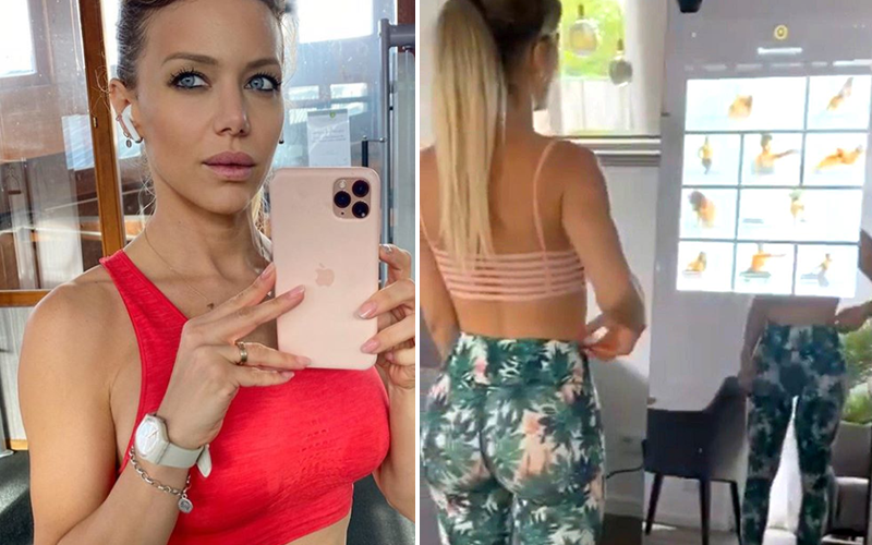 El espejo inteligente de Evangelina Anderson que la ayuda a entrenar | Espectáculos