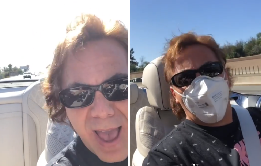 ¡Polémica: Cristian Castro salió a la calle, se sacó el tapabocas y cantó "Azul" arriba de un descapotable! | Espectáculos