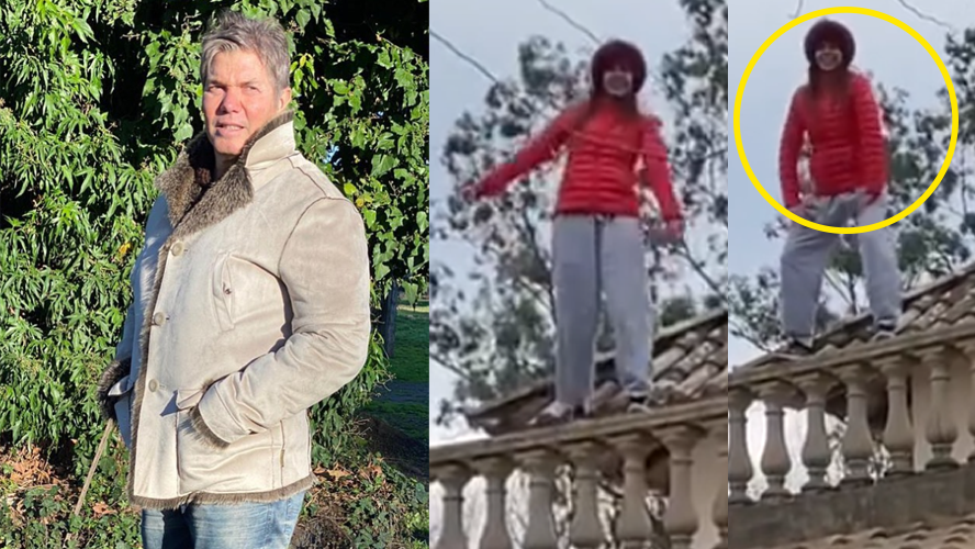Burlando se pegó un terrible susto cuando vio a Barby Franco bailando en el techo de su casa | Espectáculos