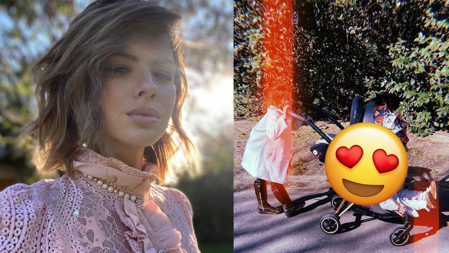 La China Suárez dio un paseo al aire libre con Amancio, Rufina y Magnolia | Espectáculos