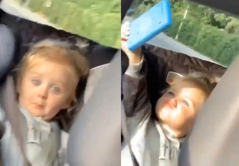 La loca reacción de una nena hay ser descubierta sacándose una selfie | Virales