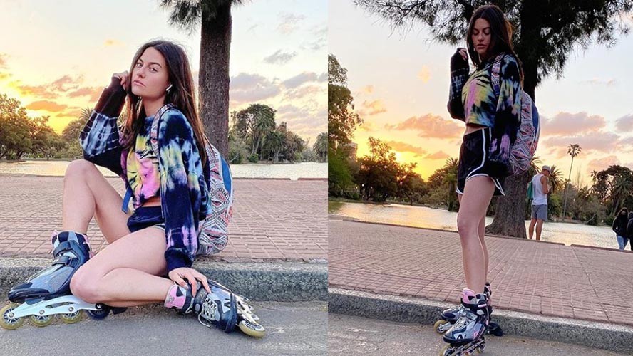 La tremenda caída de Jujuy Jiménez mientras andaba en rollers | Espectáculos