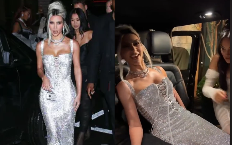 Icónica pero incomoda: el cómico video de Kim Kardashian con su apretado vestido | Espectáculos
