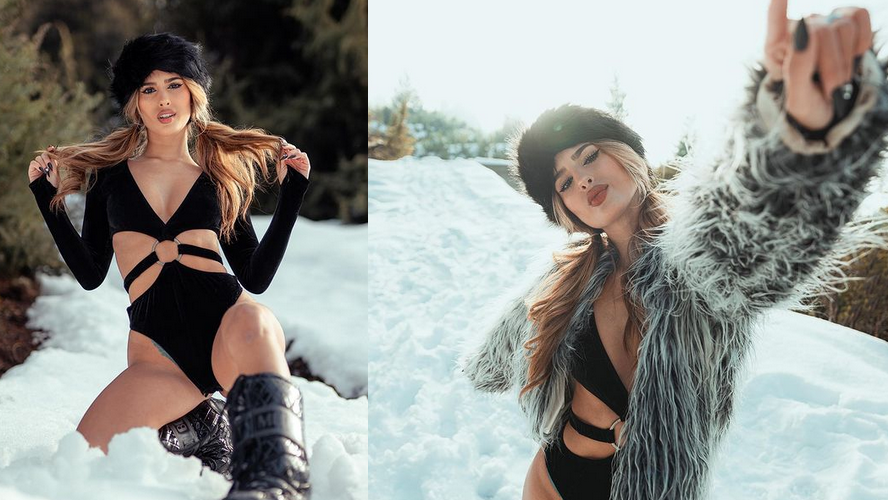 Las infartantes postales de Juli Poggio en la nieve | Espectáculos