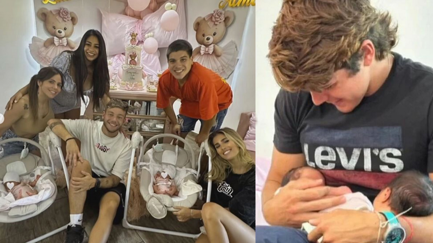 Marcos Ginocchio, Julieta Poggio y Nacho Castañares conocieron a las gemelas de Daniela Celis | Espectáculos