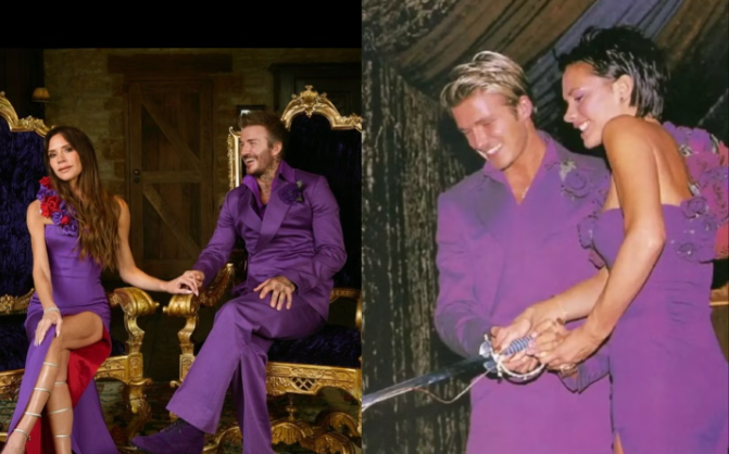 Victoria y David Beckham replicaron sus trajes de boda para celebrar 25 años de matrimonio | Espectáculos