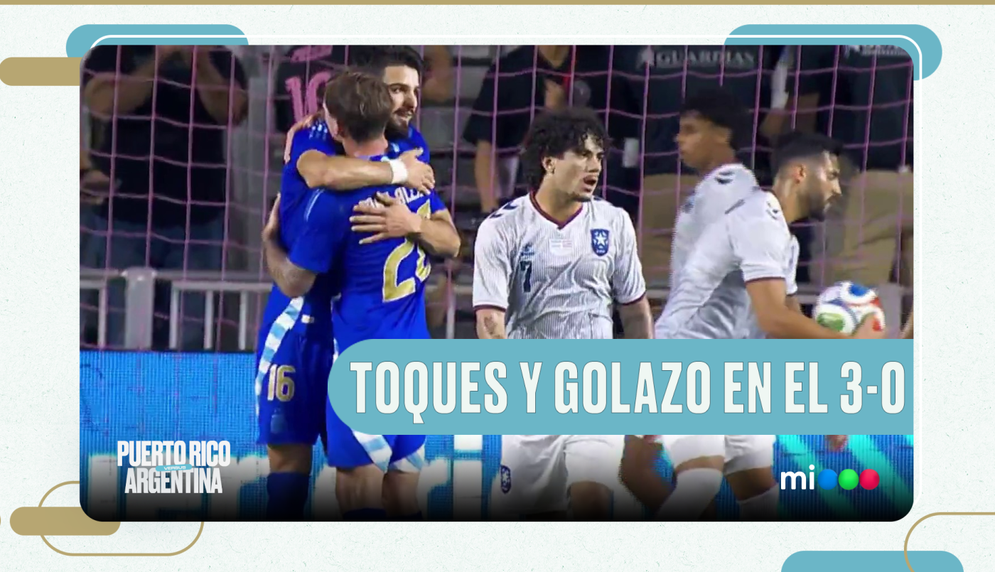 Gol de Mac Allister rompiendo el arco en el 3-0 - Puerto Rico vs. Argentina | Mejores momentos